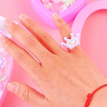 Adorable Playful Decorative Rings For Children In Heart Shaped Storage Box (35 Pcs Aprpox - dailyneed.life