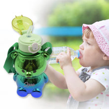 Cute Plastic Water Bottle with Strap & Stickers | Kids School Water Bottle with Straw (1 Pc) - dailyneed.life