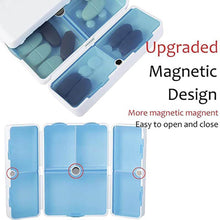 Magnetic Pill Organizer, 7 Compartments Portable Pill Case Travel Pill Organizer, Folding Design Pill Box for Purse Pocket to Hold Vitamins, Cod Liver Oil, Supplements, Medicine Box (1 Pc) - dailyneed.life