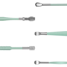 6-in-1 Ear Wax Cleaner- Resuable Ear Cleaning Tools Leather Pouch - Ear Pick Wax Remover Tool Kit with Ear Curette Cleaner and Spring Ear Buds Cleaner Fit in Pocket Great for Traveling - dailyneed.life
