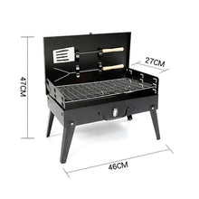 Stainless Steel Briefcase Style Barbecue Grill Toaster (Medium, Black) - dailyneed.life
