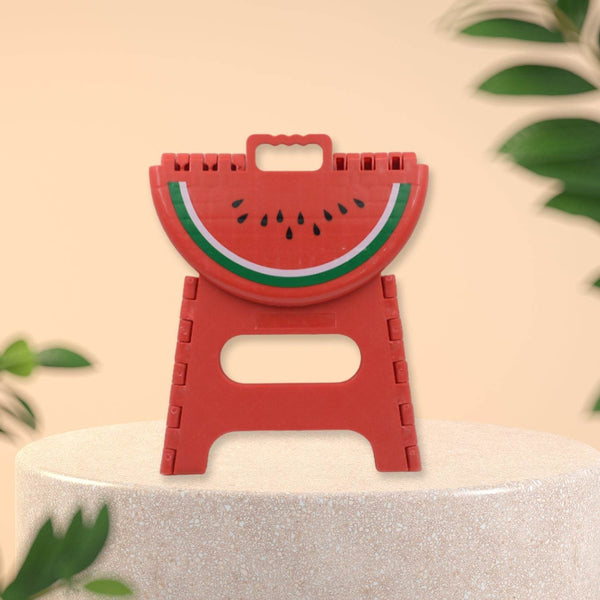 Mix Color Creative Thickening Folding Stool, Fruit Pattern Plastic Low Stool for Kindergarten Small Bench Hinge Handle Design,Learn Game Children's Kids Table Indoor Household Children's Chair Lightweight - dailyneed.life