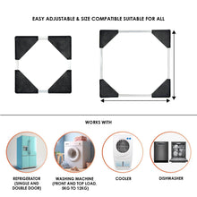 Adjustable Heavy-Duty Fridge and Washing Machine Stand Base Trolley 50x50 cm - dailyneed.life