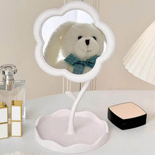 Flower-Shaped Makeup Mirror, Rotatable Makeup Mirror with Tray Table Vanity - dailyneed.life