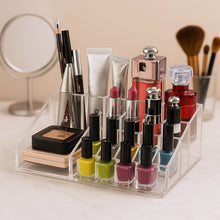 16 Compartment Cosmetic Makeup Jewellery Lipstick Storage Organiser Box, Cosmetic Storage Box Make-up Lipstick Organizer / Lipstick Holder Case Transparent - dailyneed.life