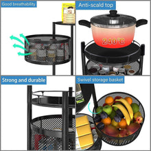 Metal Round High Quality Kitchen Trolley with Wheels (3 Layer / 1 Pc) - dailyneed.life