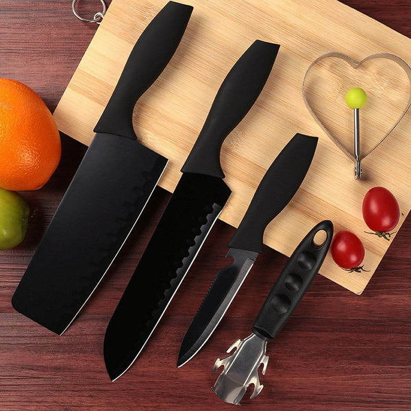 5-Piece Stainless Steel Kitchen Knife Set – Chef, Chopping, Utility, Butcher Knives - dailyneed.life