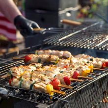 Kitchen Square Stainless Steel Roaster Jali, Barbecue Grill with Wooden Handle - dailyneed.life