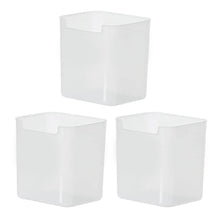 3Pcs Clear Plastic Organizer Storage Versatile Kitchen Drawer Organizer Tray for Desk, Makeup, Bathroom, Kitchen Pantry Cabinet - dailyneed.life