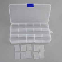 15-Grid Clear Plastic Jewelry Organizer Box with Dividers (1 Pc) - dailyneed.life
