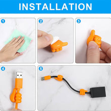 Orange Multifunctional Multi functional Hand Shape Wall Clip Hanger Keys Cable Holder - dailyneed.life
