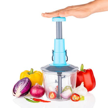 6 Blades Manual Hand-Press Vegetable Chopper (1100 ML / Mix Color) - dailyneed.life