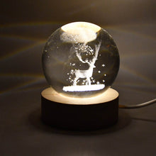 Crystal Ball Night Light Glass Ball Night Lamp with Wood Base - dailyneed.life
