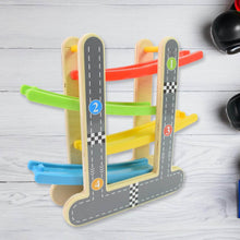 Car Racer Track Play set Wooden Click Clack Toys With 4 Mini Racers (1 Set) - dailyneed.life