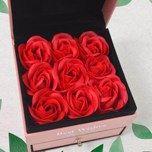 Preserved Eternal Rose Flower Gift Box Drawer with I Love You & Artificial 9 Pcs Rose (1 Set) - dailyneed.life