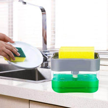 Liquid Soap Dispenser on Countertop with Sponge Holder For Pet - dailyneed.life