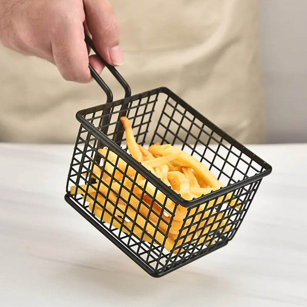frying baskets for chips Stainless Steel Snack Basket Potato Mesh Strainer Basket French Fries Food Basket Food Strainer Cooking Tools frying basket - dailyneed.life