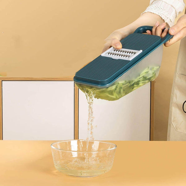 Multifunctional Vegetable Slicer Cutter Onion and Potato Slicer cutter with 6blades and 1 peeler - dailyneed.life