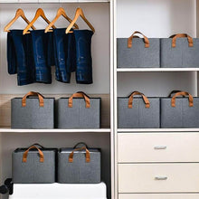 Cloth storage baskets, closet storage bins, Canvas Fabric Storage Basket for shelves, basket organizers for shelf, storage bins for clothes (48×27 Cm) - dailyneed.life