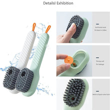 Multifunctional Scrubbing Brush with Liquid / Soap Dispenser, Cleaning Brush with Liquid / Soap Dispenser, Shoe Brush for Cleaning, Cloth Cleaning Brush with Handle Liquid Shoe Brush For Shoe Clothes (1 Pc) - dailyneed.life