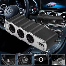 Triple 3 Way Car 12v Lighter Socket Splitter USB Charger Power Adapter - dailyneed.life