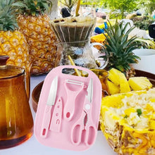 Mini Travel Cutting Board Set, 4 Pcs Portable Mini Camping Plastic Cutting Board & Knife, Fruits & Vegetable Peeler Scissors, Kitchen Knives Set, for travel, picnic, camping, outdoor, park (4 Pc Set) - dailyneed.life