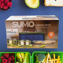 Sumo Lunch Box, with Lunch Bag, Plastic Lunch Box & Plastic Spoon, Fork (2 Pc Set / With Lunch Box) - dailyneed.life