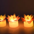 Decoration Candles/Led Diwali Decor Lotus Flower Candle, Diwali (5 Pc) - dailyneed.life