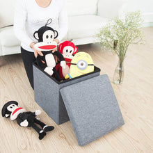 4986 Living Room Cube Shape Sitting Stool with Storage Box. Foldable Storage Bins Multipurpose Clothes, Books, and Toys Organizer with Cushion Seat. (Mix Color) - dailyneed.life