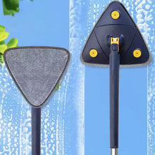 Rotatable Adjustable Triangle Cleaning Mop Triangle Mop with Stainless Steel Long Handle Push-Pull Squeezing Cleaning Mop Dry & Wet Mop for Floor Windows (1 Pc) - dailyneed.life