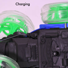 Rechargeable 360 degree stunt rolling remote control car with colourful 3d lights and music for kids - dailyneed.life