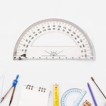 Multipurpose Transparent Plastic Protractor Set (3 Pcs Set) - dailyneed.life