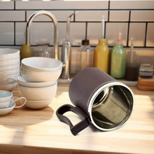 Coffee Mug with Lid and Handle-Plastic Covered Stainless Steel Mug (Random Color, Approx 200 ML) - dailyneed.life