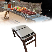 Portable BBQ / Barbecue Grill Stainless Steel Folding Charcoal Grill (1 Set / Net Weight : 2207 GM) - dailyneed.life