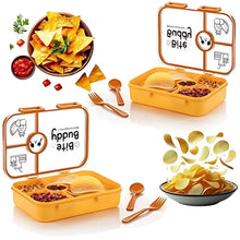 Bite Buddy 4-Compartment Leak-Resistant Plastic Lunch Box with Spoon & Fork - dailyneed.life