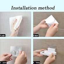Self-Adhesive Wall Mount Plastic Soap Dish with Drain Slots - dailyneed.life