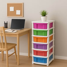 6-Layer Multi-Colored Plastic Storage Drawer Cabinet - dailyneed.life