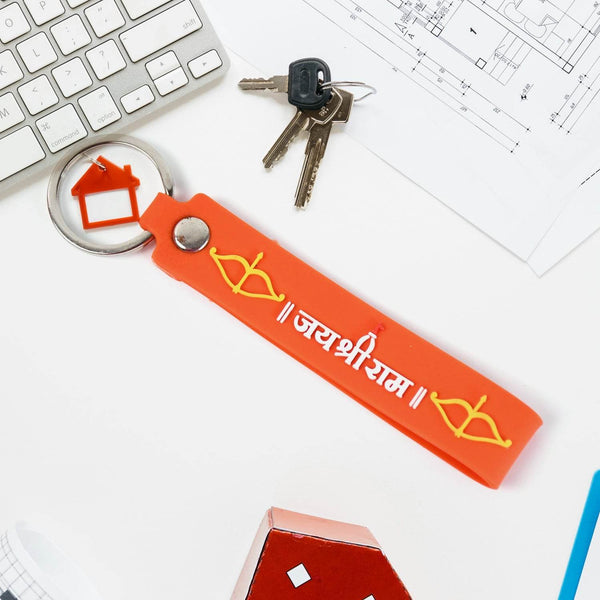 Silicone Jai Shree Ram Keychain (1 Pc) - dailyneed.life