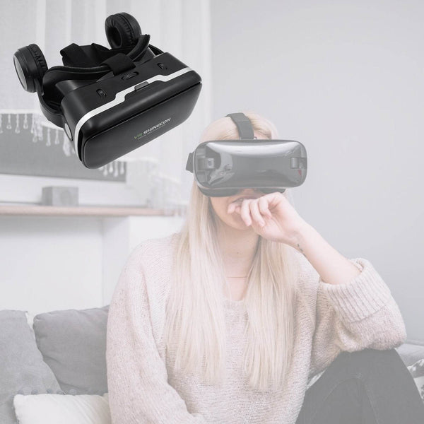 3D / HD VR Glasses Virtual Reality Goggles Headset for iOS for Android Smartphone VR Goggles-For 3D VR Movies Video Games with Headphones (1 Pc) - dailyneed.life