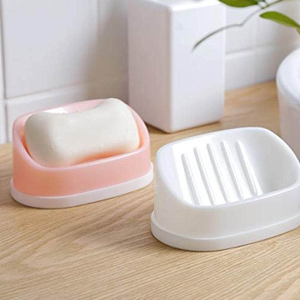 Soap Container, Soap Box Household Kitchen and Bathroom Can Use PP Material Drain Box Double Soap Dish, for Bathroom Shower Home Outdoor Camping ,Sabudani (1 Pc) - dailyneed.life