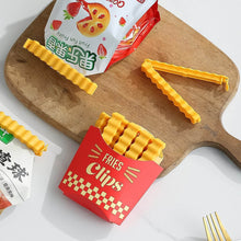 Cute French-Fries-Shaped Bag Clips With in a Magnetic Box (12 Pcs Set) - dailyneed.life