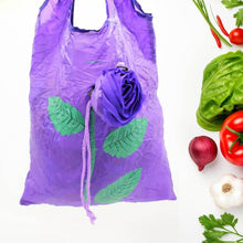Foldable Nylon Shopping Bag (Rose Design): Reusable, Eco-Friendly (1 Pc) - dailyneed.life