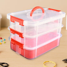 3-Layer Multi-Purpose Transparent Plastic Storage Carry Box with Handle - dailyneed.life