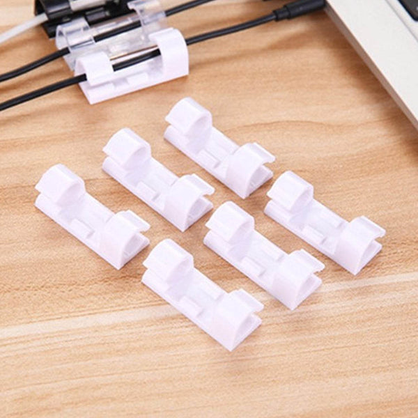 Plastic Cable Clips – Strong Adhesive Wire Organizer for Home, Office & Car (20 Pcs) - dailyneed.life