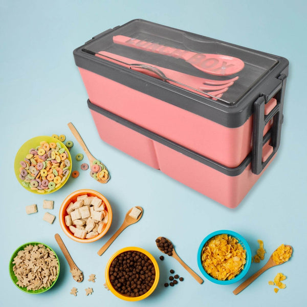 Plastic 3 Layer Leak Proof 3 Compartment Lunch Box for Office (1 Pc) - dailyneed.life