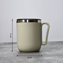Ganesh Premium Stainless Steel Coffee Mug with heat resistant mug lid. Approx 400Ml mug. - dailyneed.life