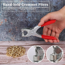 Grommet Setting Tool with 25 PCS Gold Eyelets Grommets Steel Hole Punch Setter Kit for Leather, Canvas, All Fabrics Men and Women Clothes, Shoes, Belts, Crafts - dailyneed.life