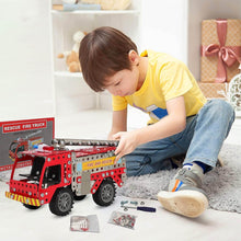 Metal DIY Fire Truck Building Blocks for Kids (Fire Truck / 292pcs of truck tool / 1 Set) - dailyneed.life
