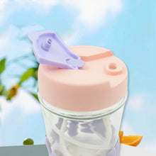 Glass Coffee/Tea Mug - 350ml Cup with Lid, Alphabet Design, Multipurpose Drinkware - dailyneed.life