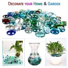 Glass Gem Stone, Flat Round Marbles Pebbles for Vase Fillers, Attractive pebbles for Aquarium Fish Tank. - dailyneed.life